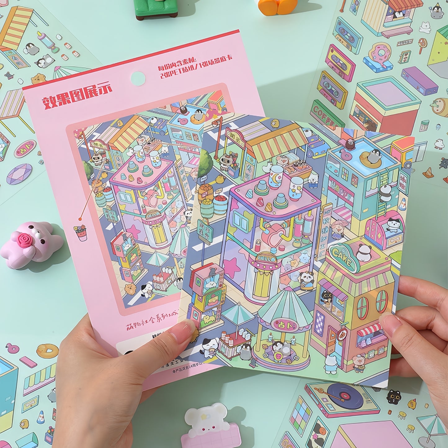 Zooptopia 3D Sticker | 4 Cute Miniature Scenes