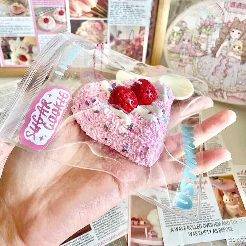 Pink Strawberry Rice Ball Squishy