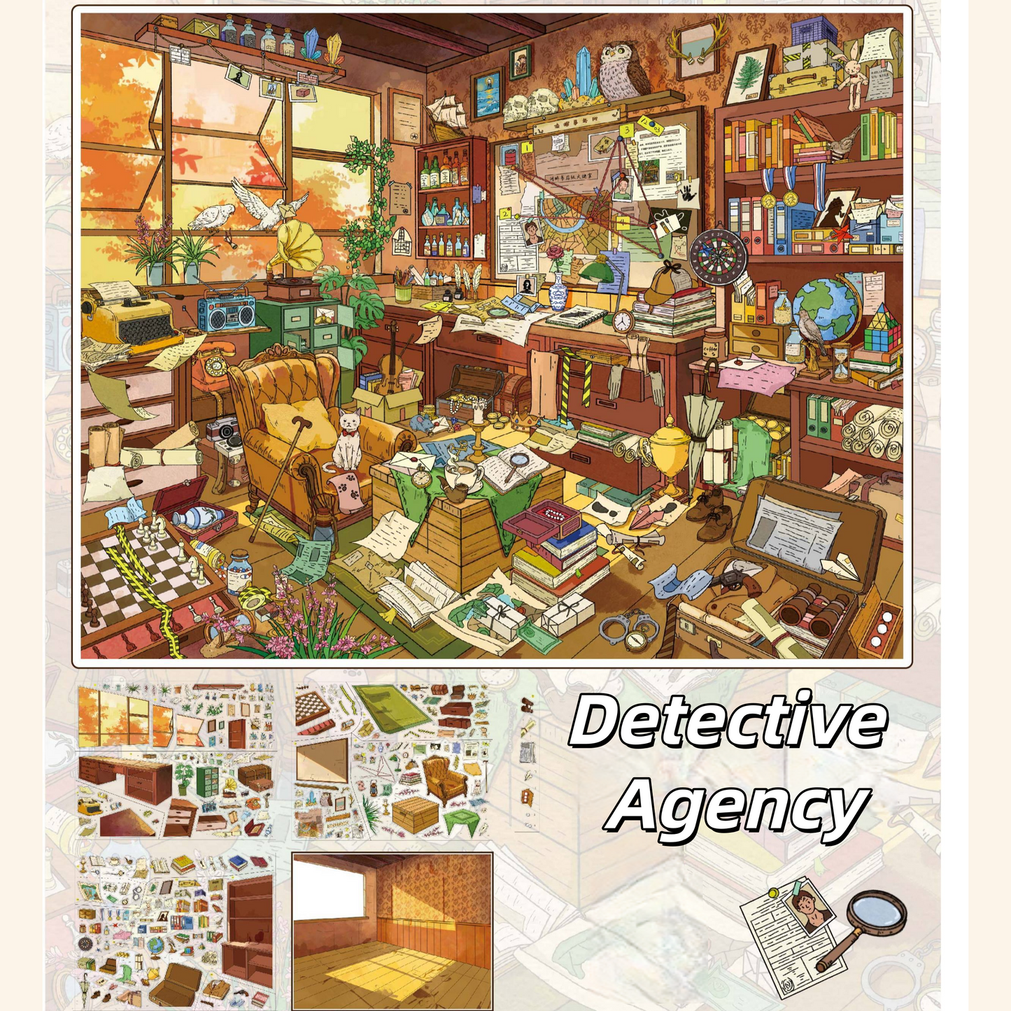 Evening Escapes 3D Sticker | 2 Cute Miniature Scenes