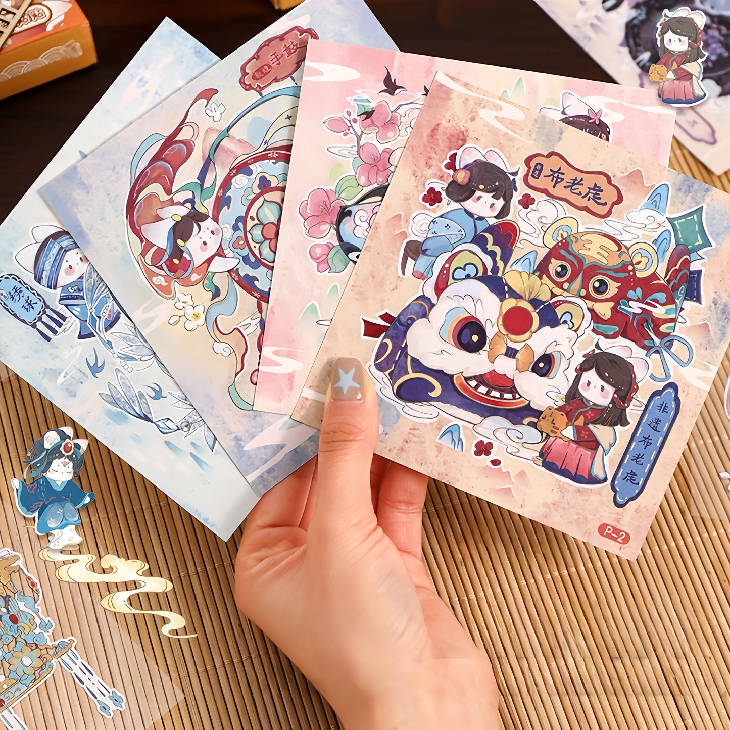 Ancient China 3D Sticker Box