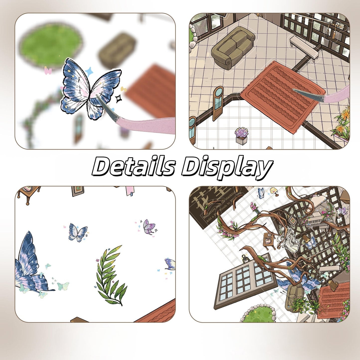 Ancient Vine Flower Studio 3D Sticker