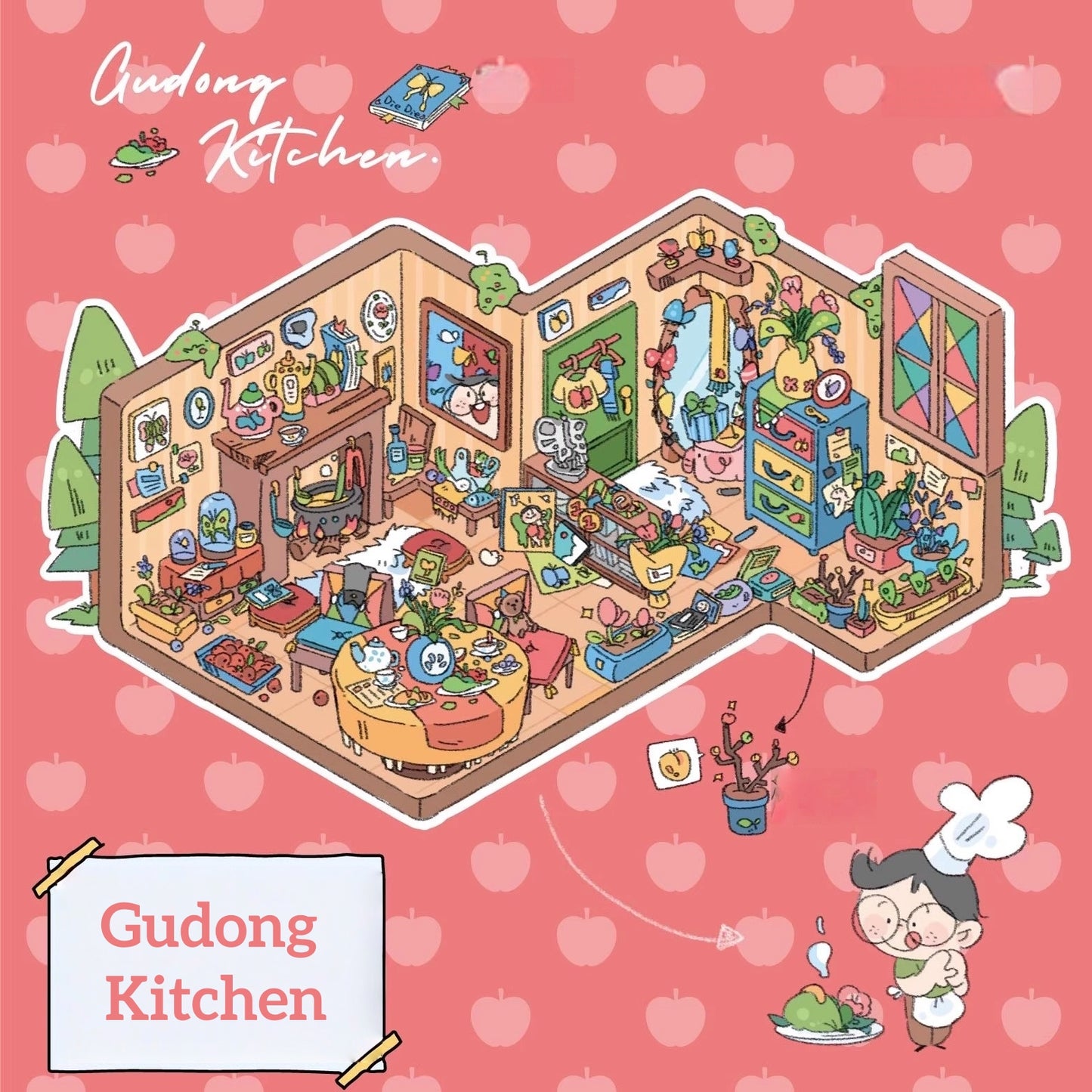 Dreamy Hideouts 3D Sticker | 4 Cute Miniature Scenes