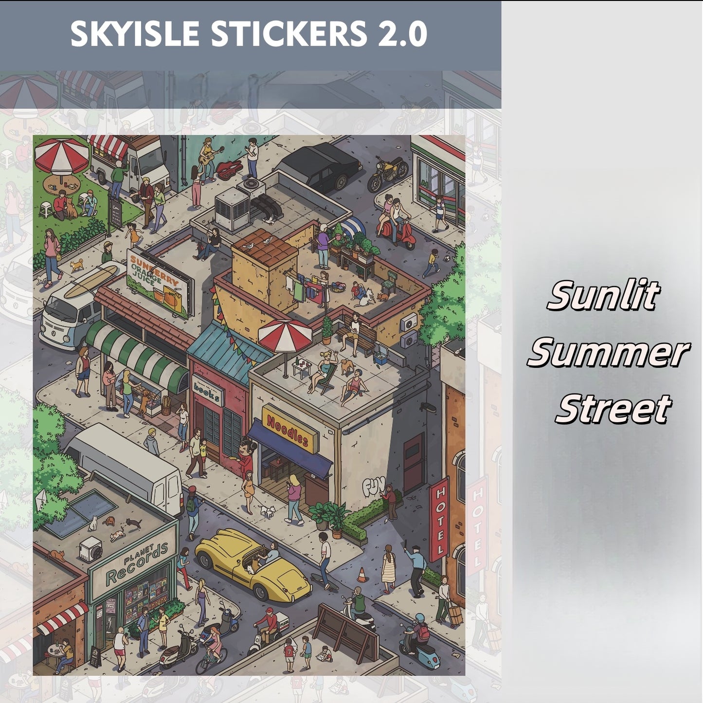 Whimsical Life 3D Sticker | 6 Cute Miniature Scenes
