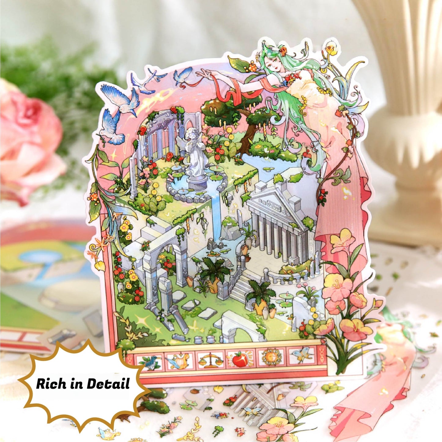 Lost Ruins 3D Sticker | 2 Cute Miniature Scenes
