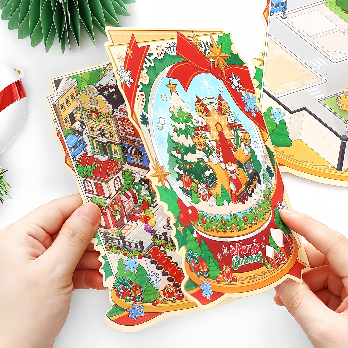 Christmas Series 3D Sticker | 4 Cute Miniature Scenes