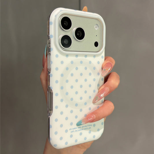 Polka Dot Baby Elephant Magnetic Stand Acrylic Phone Case