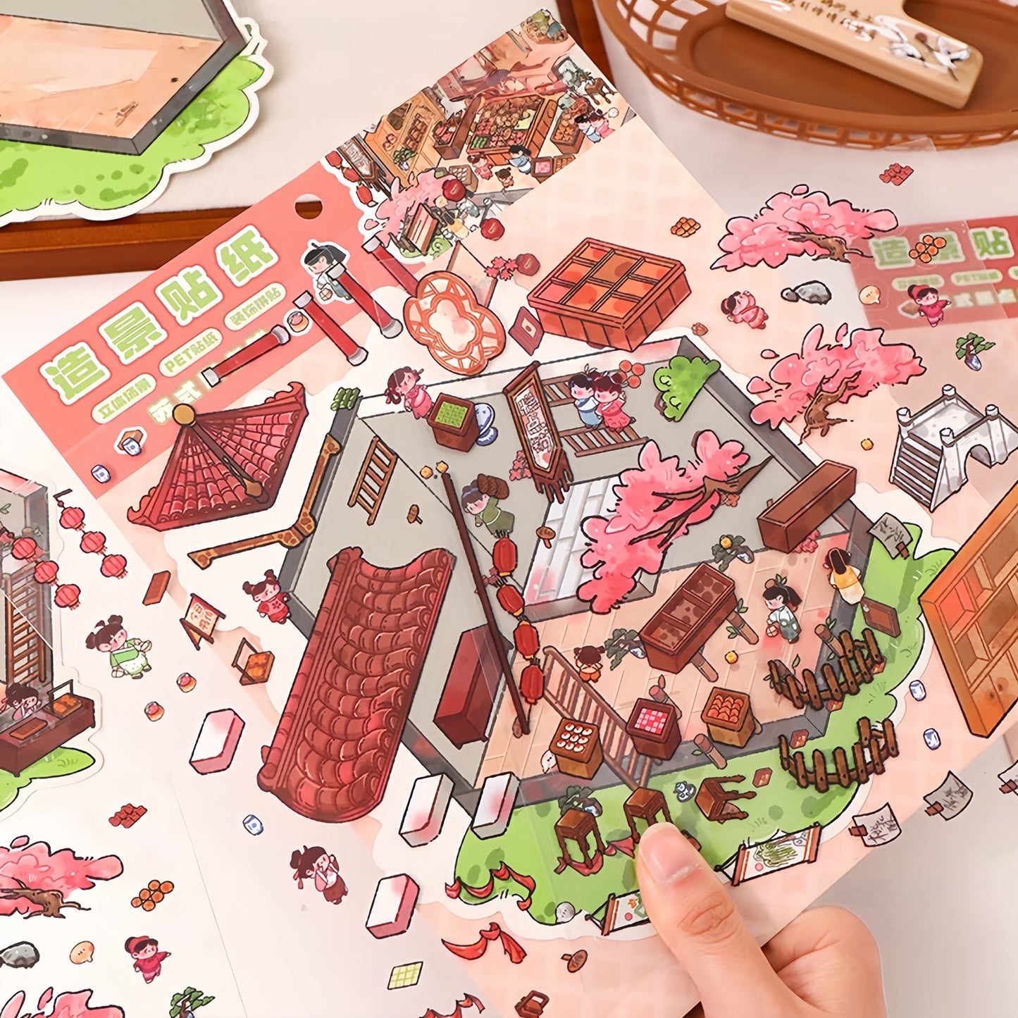 Simulation Management 3D Sticker | 2 Cute Miniature Scenes