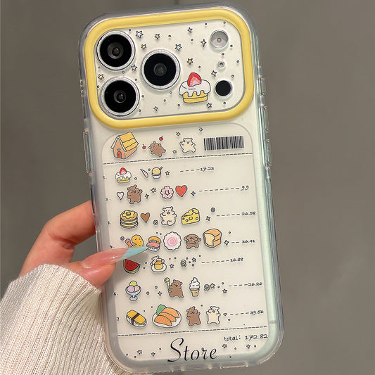 Food Bear Illustration Acrylic Phone Case