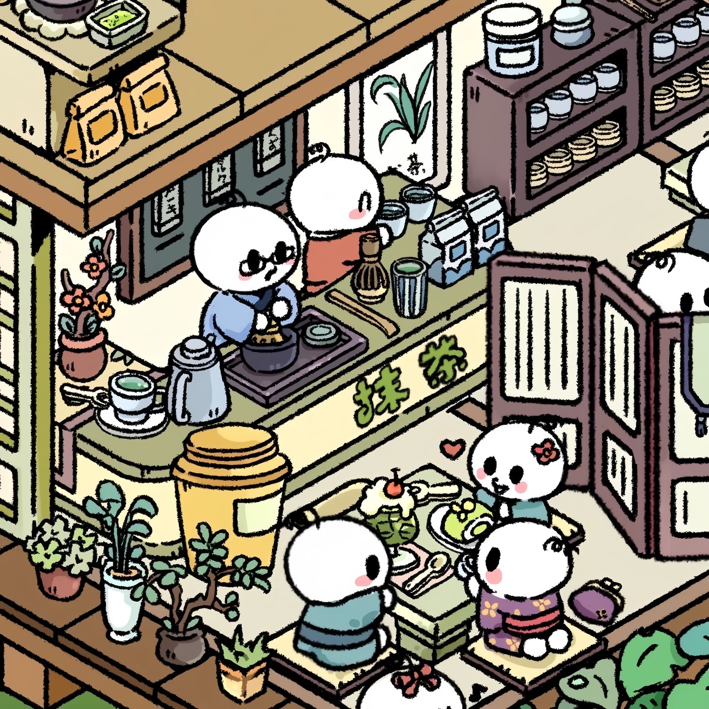 Whimsical Life 3D Sticker | 2 Cute Miniature Scenes