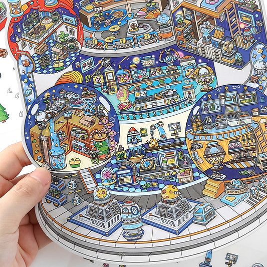 Whimsical Dreams 3D Sticker | 2 Cute Miniature Scenes