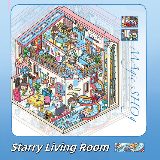 Starry Series 3D Sticker | 4 Cute Miniature Scenes