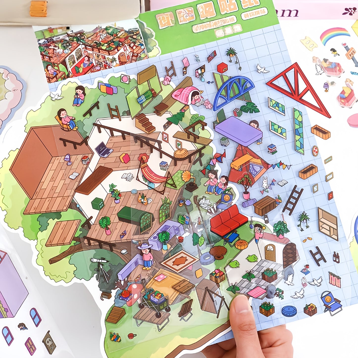 Dreamland 3D Sticker | 2 Cute Miniature Scenes