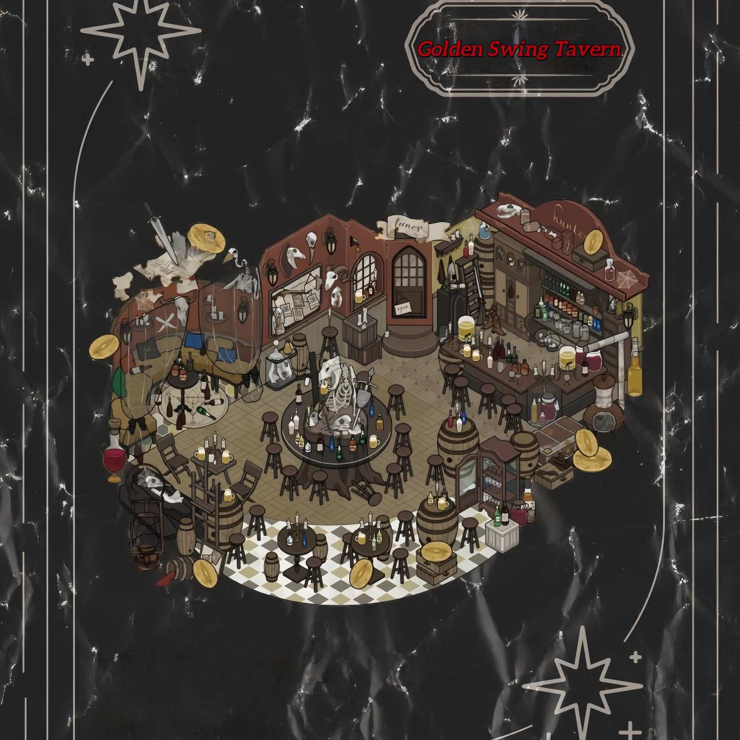 Vampire's Haunt 3D Sticker | 4 Cute Miniature Scenes