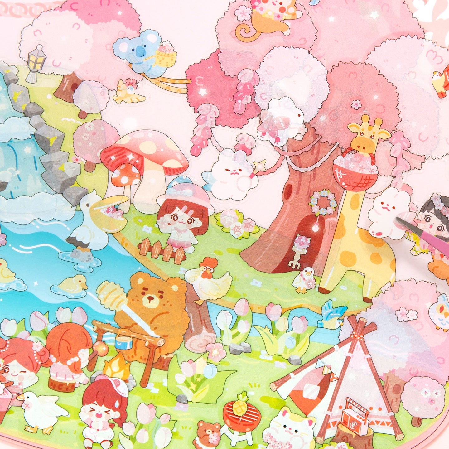 Childish Fantasy 3D Sticker | 4 Cute Miniature Scenes