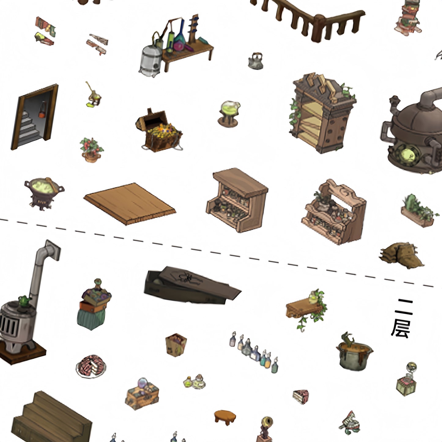 Haunting Fables 3D Sticker | 2 Cute Miniature Scenes