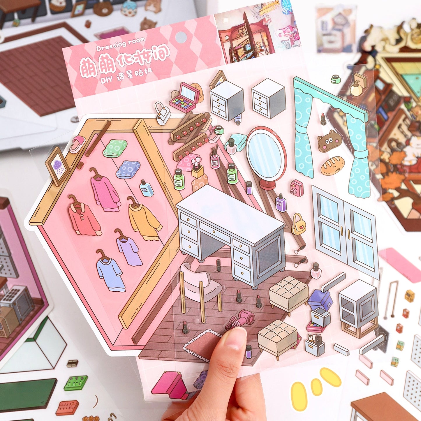 Dreamy Corners 3D Sticker | 4 Cute Miniature Scenes