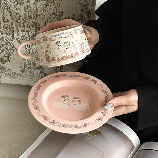 Blossom Swan Ceramic Mug