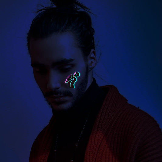 Glitter Rave UV Reactive Temporary Tattoo 3.0