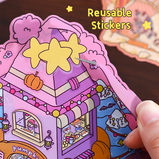 Colorful Little Wonders 3D Sticker | 4 Cute Miniature Scenes