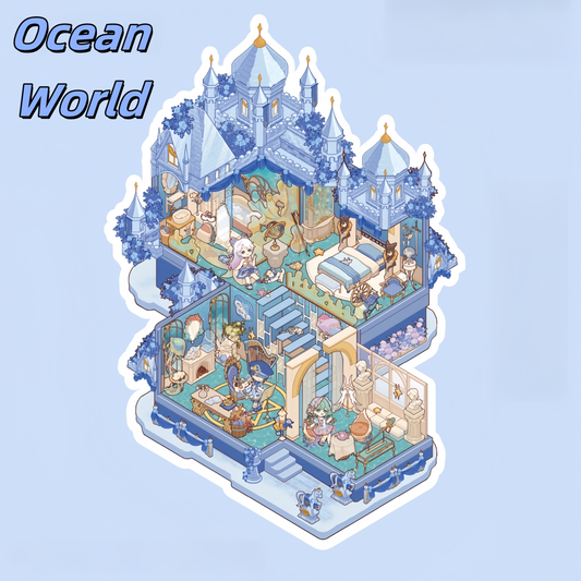 Dream House 3D Sticker | 4 Cute Miniature Scenes