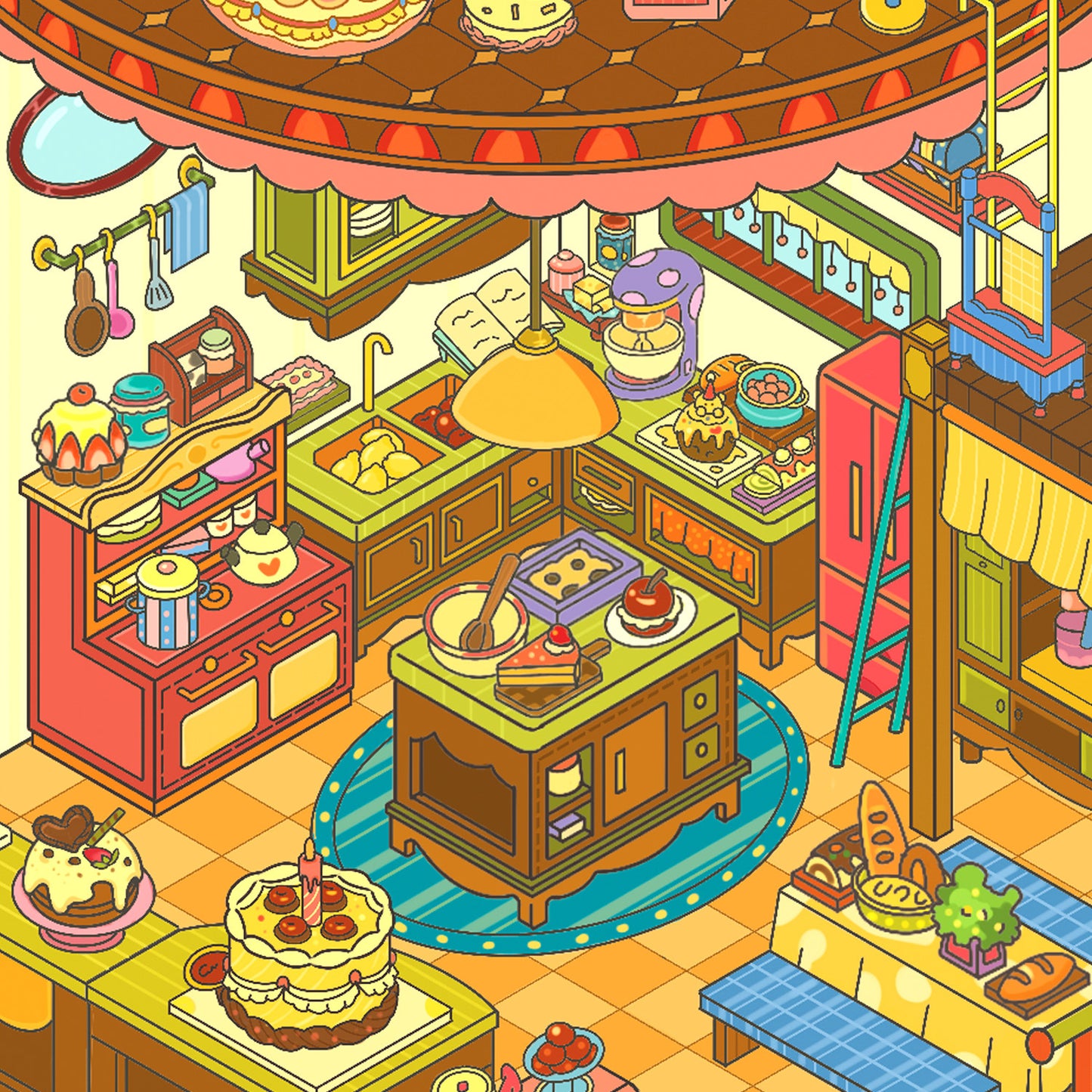 Dessert Shops 3D Sticker | 2 Cute Miniature Scenes