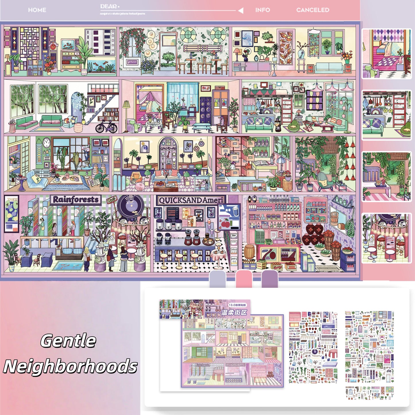 Paperfairy Tale 3D Sticker | 2 Cute Miniature Scenes