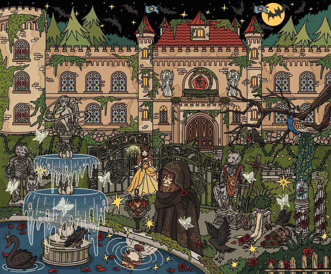 Dark Fairy Tale 3D Sticker | 4 Cute Miniature Scenes