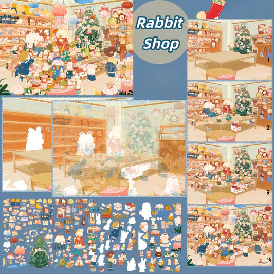 Fantasy Christmas 3D Sticker | 2 Cute Miniature Scenes