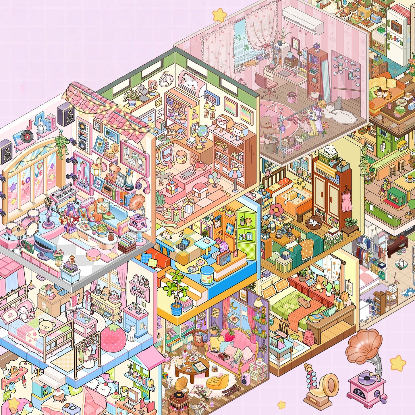 Dream Cottage 3D Sticker Book