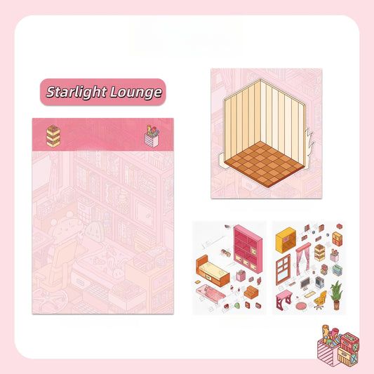 Star Candy Store 3D Sticker | 3 Cute Miniature Scenes