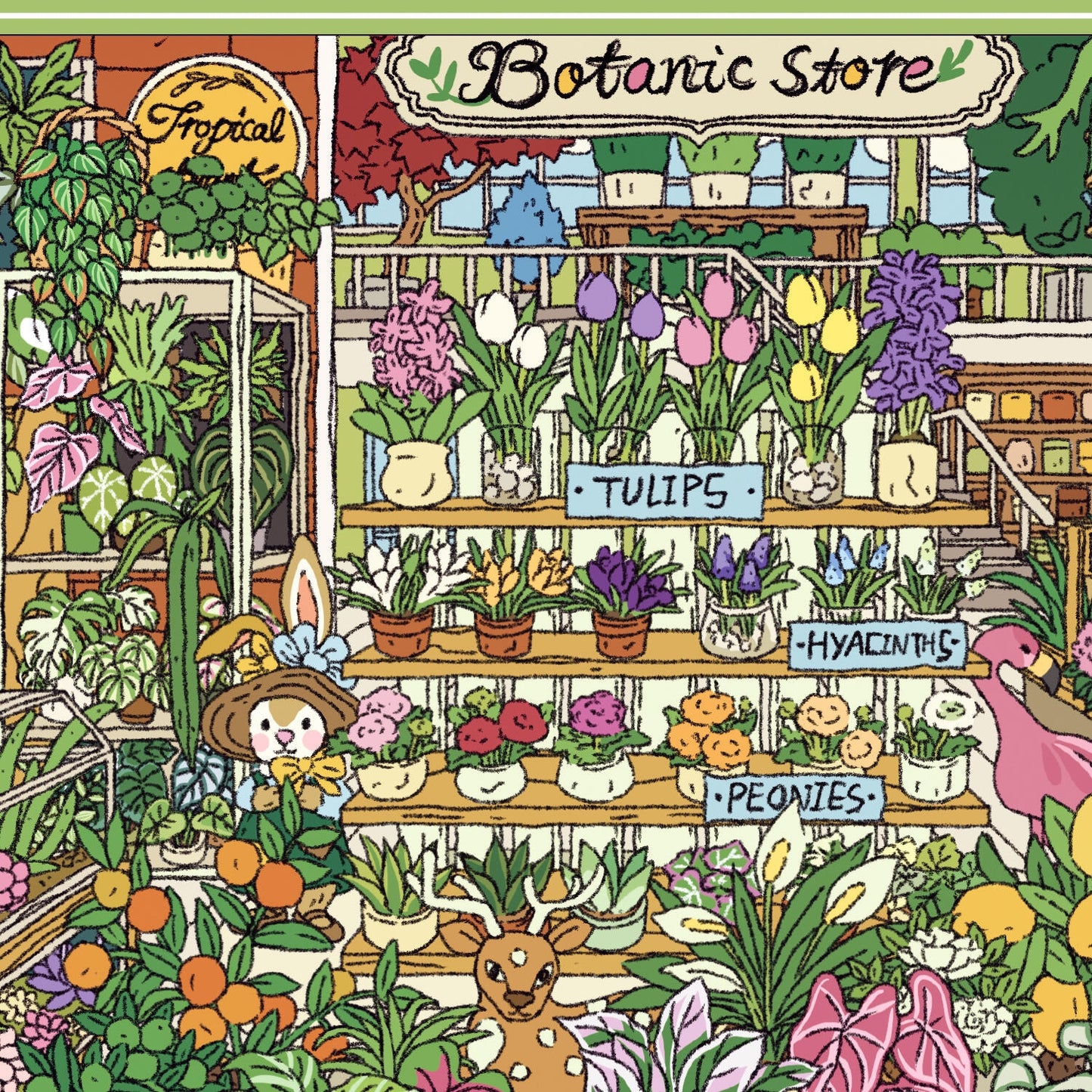 Forest Plant General Store 3D Sticker