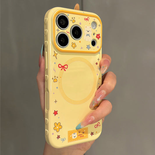 Flower Westie Wobble Magnetic Stand Acrylic Phone Case