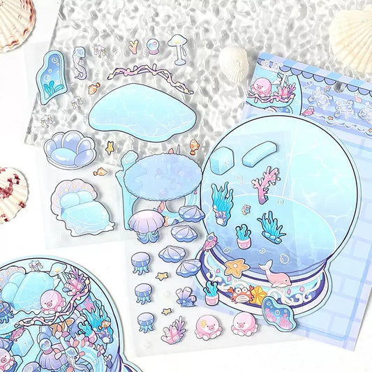 Whimsical House 3D Sticker | 4 Cute Miniature Scenes