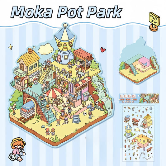 Cozy Little Scenes 3D Sticker | 4 Cute Miniature Scenes