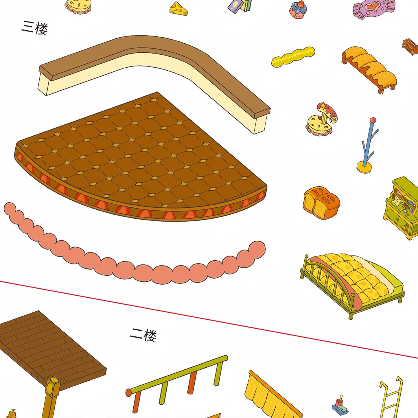 Dessert Shops 3D Sticker | 2 Cute Miniature Scenes