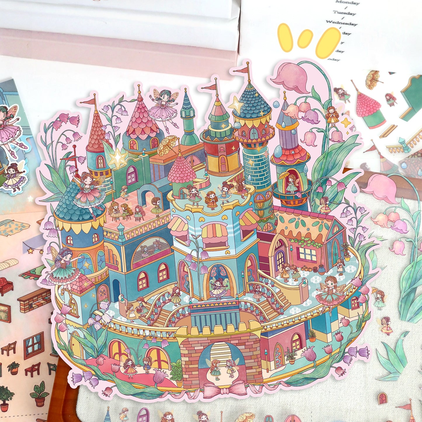Dream House 3D Sticker | 2 Cute Miniature Scenes
