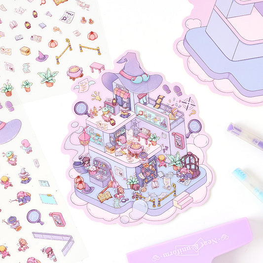 Little Shop 3D Sticker | 4 Cute Miniature Scenes