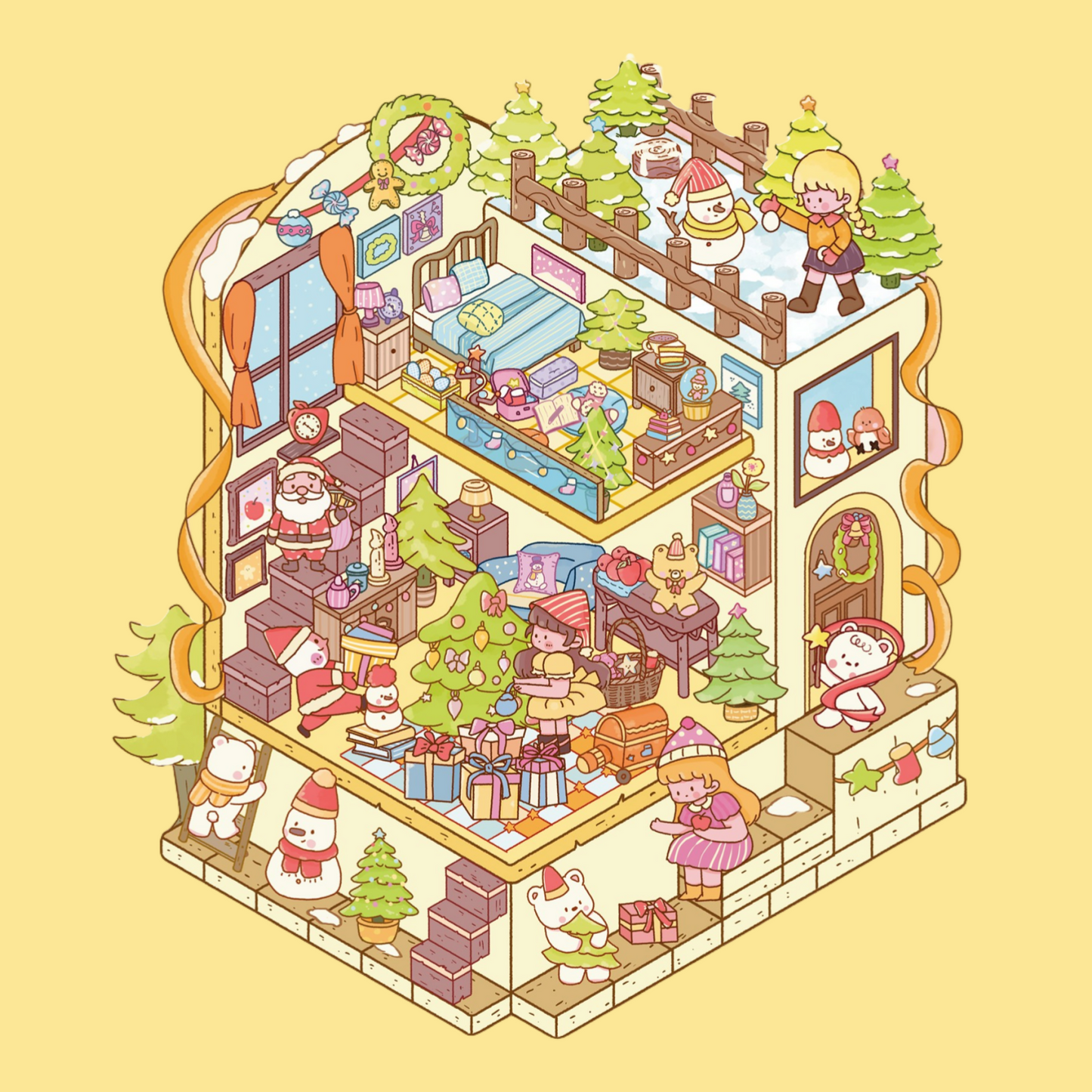 Lemon Candy 3D Sticker | 7 Cute Miniature Scenes
