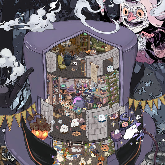 Haunting Fables 3D Sticker | 2 Cute Miniature Scenes