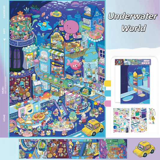 Paperfairy Tale 3D Sticker | 2 Cute Miniature Scenes