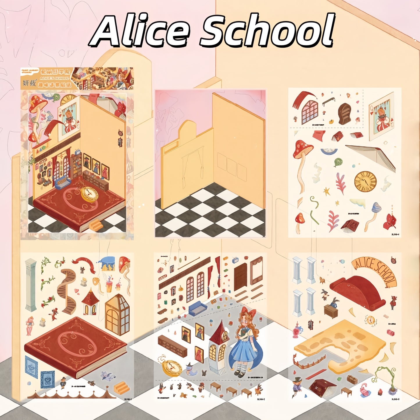 Tiny Dreamscape 3D Sticker | 4 Cute Miniature Scenes