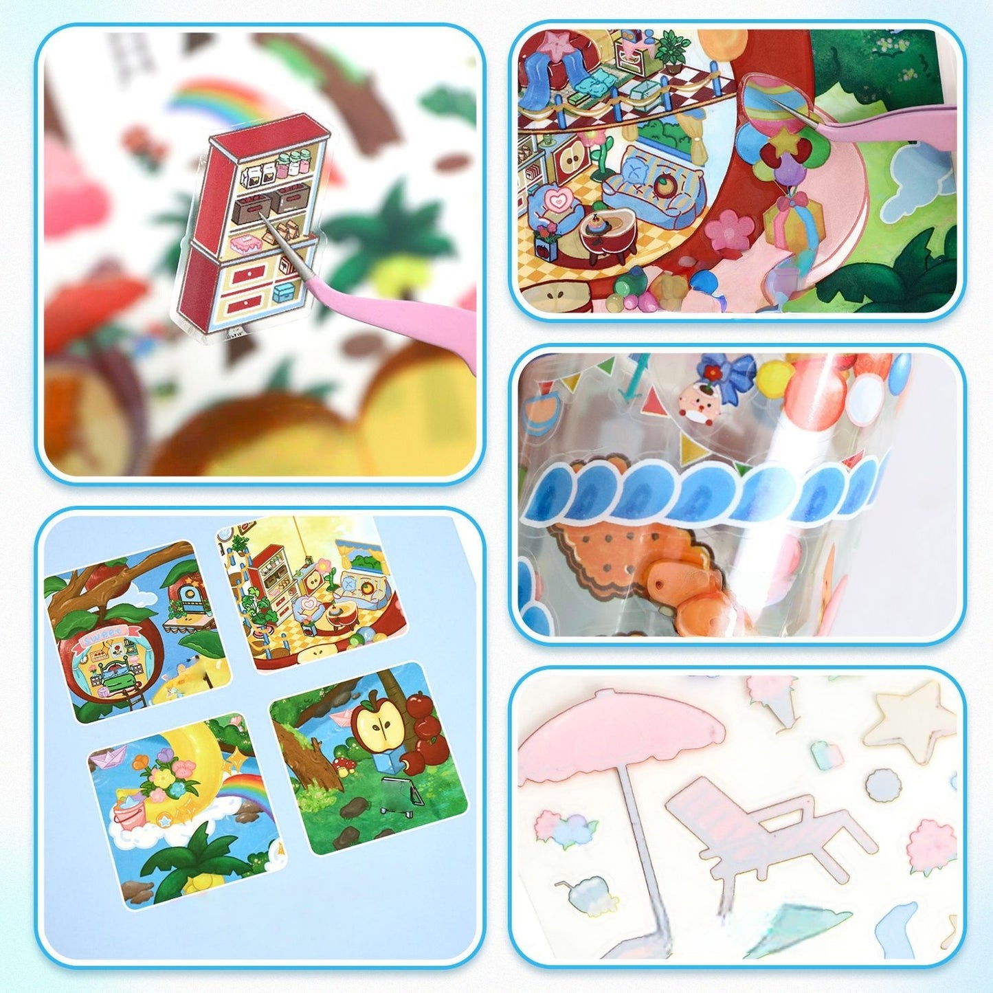 Cakey Wonderland 3D Sticker | 2 Cute Miniature Scenes