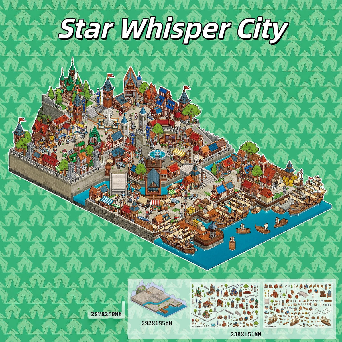 Skybound Realms 3D Sticker | 2 Cute Miniature Scenes