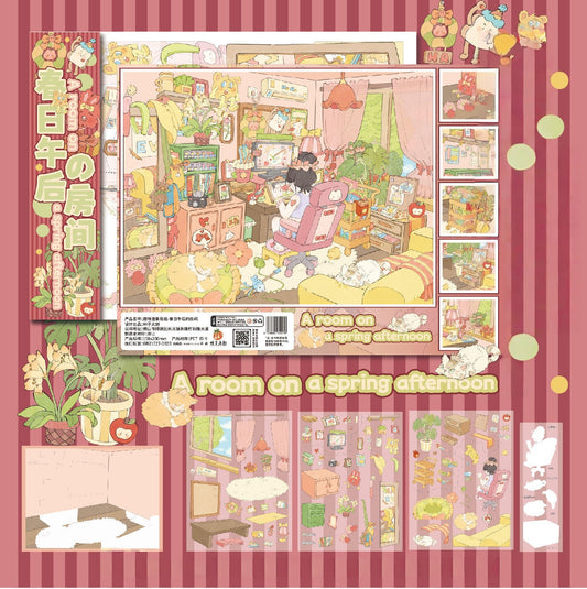 Leisure Daily 3D Sticker | 2 Cute Miniature Scenes