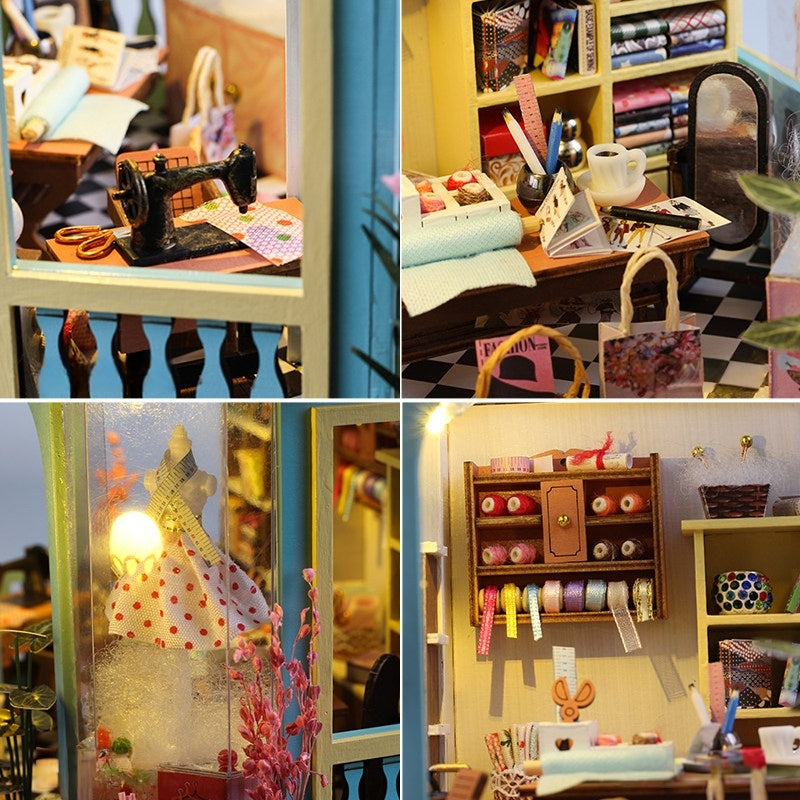 Artistic Tailoring Shop DIY Miniature House - English Instructions
