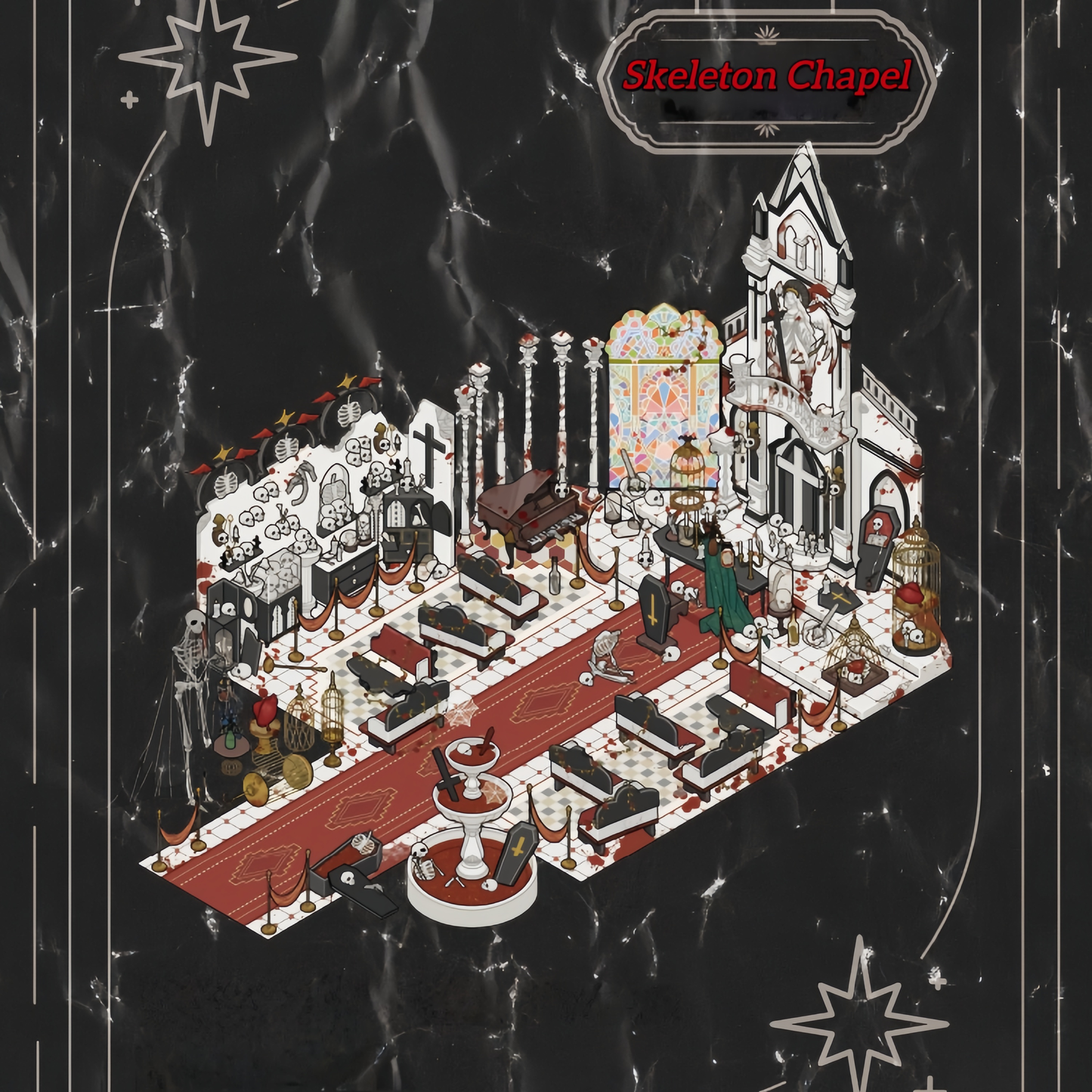 Vampire's Haunt 3D Sticker | 4 Cute Miniature Scenes