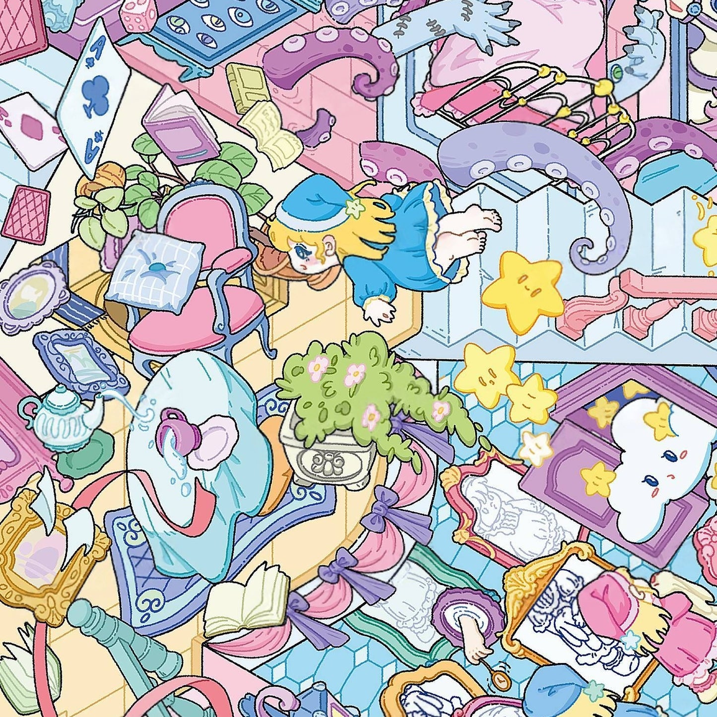 Float & Dream 3D Sticker | 2 Cute Miniature Scenes