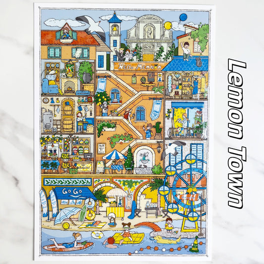 Lemon Town 3D Sticker
