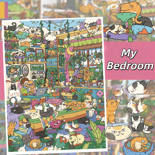 Home Corners 3D Sticker | 4 Cute Miniature Scenes