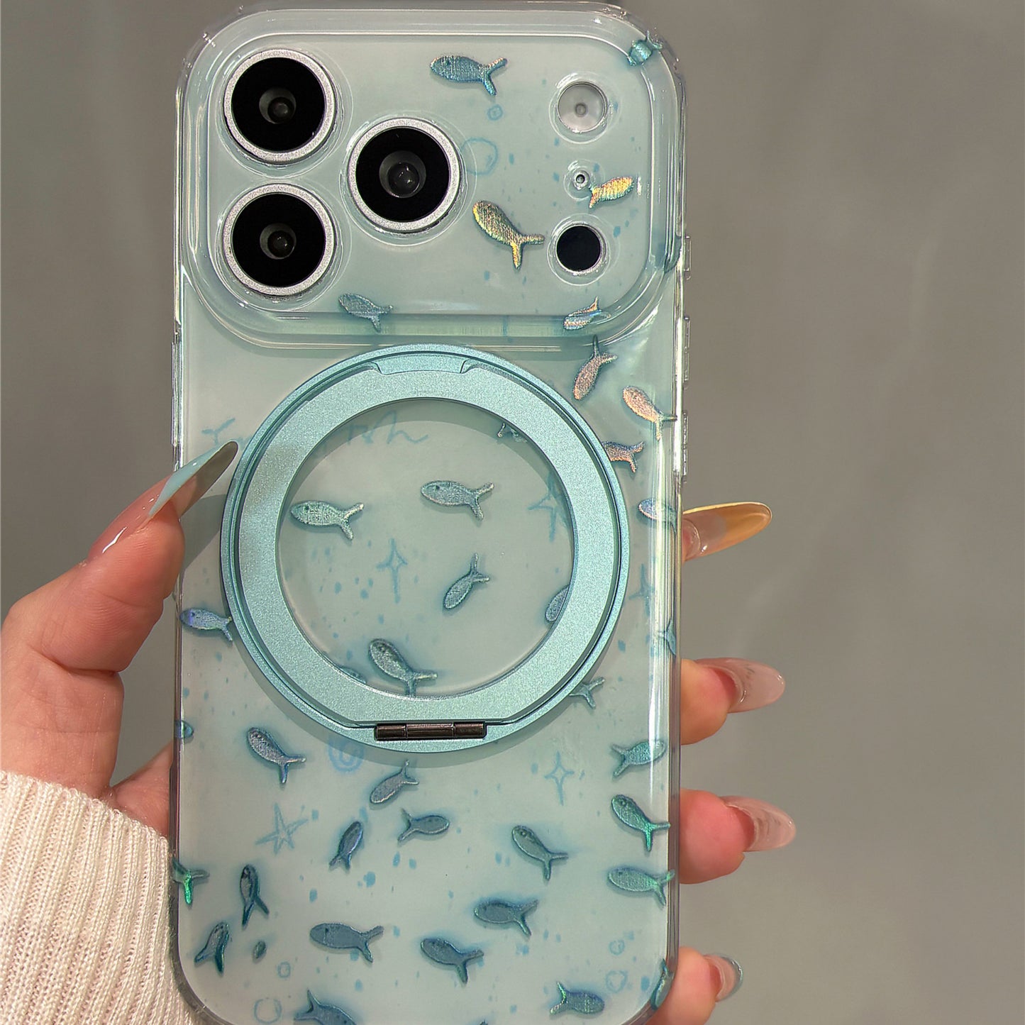 Gilt Goldfish Magnetic Stand Acrylic Phone Case